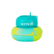 Силіконова пляшка для води, 600 мл, бірюзова