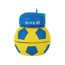 Силіконова пляшка для води, 550 мл, синьо-жовта