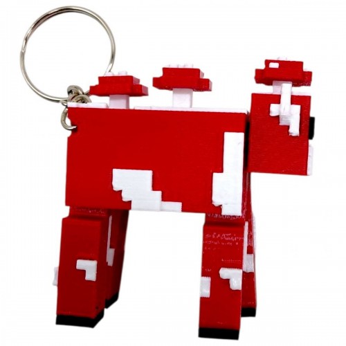 Брелок (3d печать) "MINECRAFT (МАЙНКРАФТ): КОРОВА", 5 см (MiC)