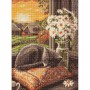 Алмазна мозаїка "Котячий сон" 30х40 см (Ідейка)