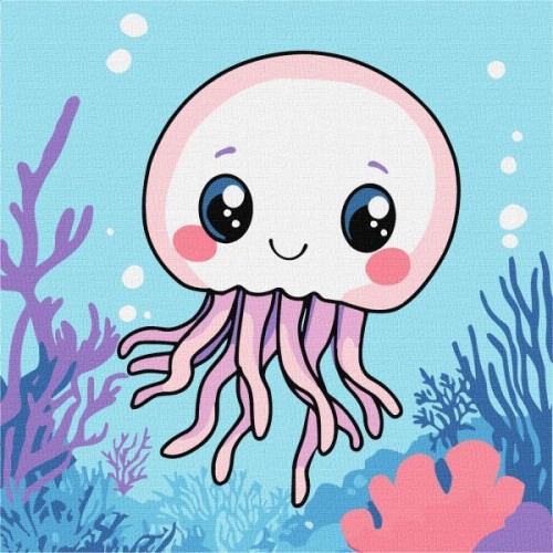 Картина по номерам – Лето. Веселая медуза ©art_selena_ua (Ideyka)