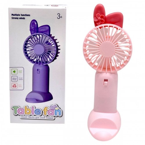 Вентилятор на USB Мини Холдер Ушки 18 см (Розовый) (MiC)