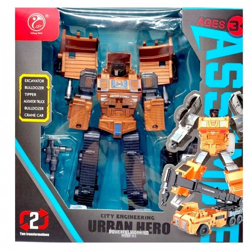 Робот "Urban Hero" стройтехника (КОРИЧНЕВЫЙ) (YuTeng TOYS)
