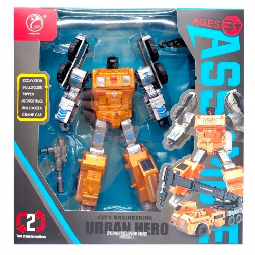 Робот "Urban Hero" стройтехника (РЫЖИЙ) (YuTeng TOYS)