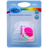 пустушка Силіконова з прикусом (від 6 до 12 міс) (МАЛИНОВА)