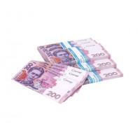Сувенирные деньги 200 гривен новые (80 шт купюр)