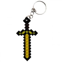 3D Брелоки MINECRAFT / МАЙНКРАФТ SWORD TOOL / МЕЧ KEYCHAIN, ЗОЛОТИЙ, 3D друк