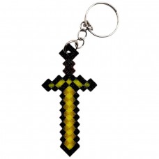 3D Брелоки MINECRAFT / МАЙНКРАФТ SWORD TOOL / МЕЧ KEYCHAIN, ЗОЛОТОЙ, 3D печать