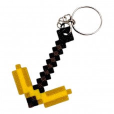 3D Брелоки MINECRAFT / МАЙНКРАФТ PICKAXE TOOL / КАЙЛО KEYCHAIN, ЗОЛОТОЙ, 3D печать