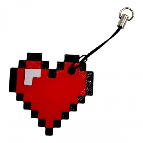 2D Брелоки MINECRAFT / МАЙНКРАФТ 2D HEART / СЕРЦЕ KEYCHAIN, 3D друк (OYTOY)