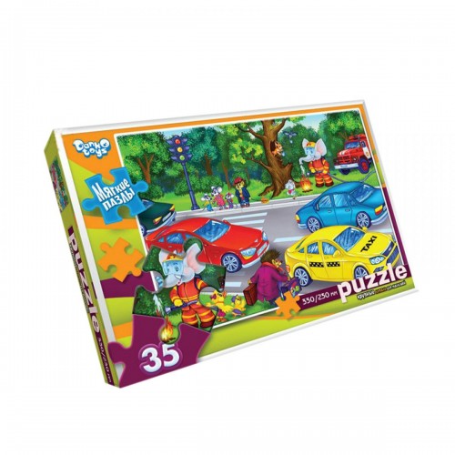 Мягкие пазлы "Слоны пожарные", 35 элементов (Dankotoys)