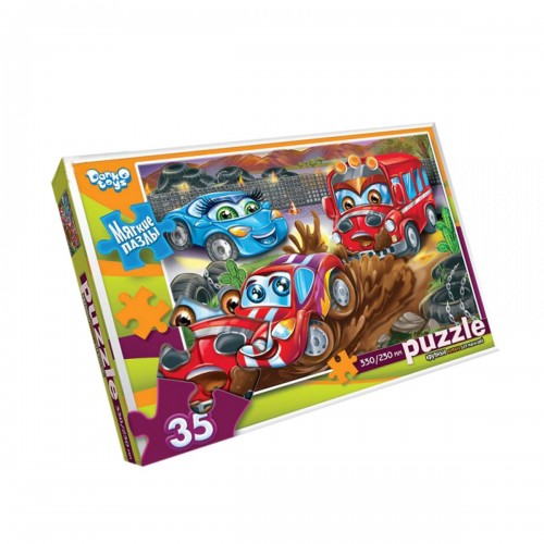 Мягкие пазлы "Гонки", 35 элементов (Dankotoys)