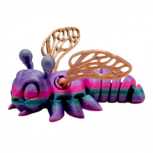Печатная 3D фигурка пчела, в боксе (РОЗОВАЯ), 3D печать (MiC)
