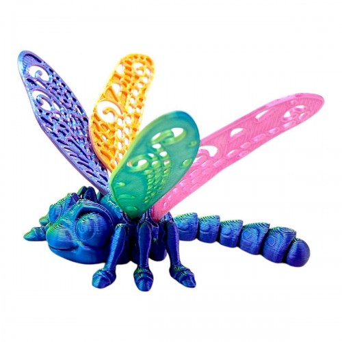 Печатная 3D фигурка стрекоза, в боксе (ЗЕЛЕНАЯ), 3D печать (MiC)