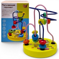 Пальчиковый лабиринт WToys, деревянный, в коробке (Желтый)