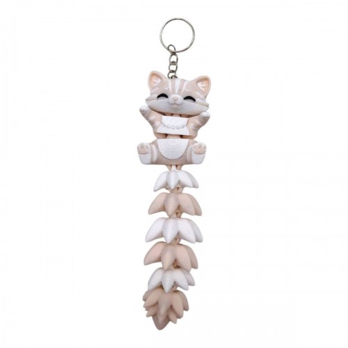 3D Брелоки FLEXI CAT LONG TAIL/ КІТ ХВОСТИК KEYCHAIN, 3D друк (OYTOY)
