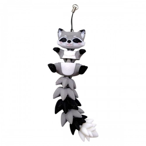 3D Брелоки FLEXI RACCOON LONG TAIL/ ЕНОТ ХВОСТИК KEYCHAINN, 3D печать (OYTOY)