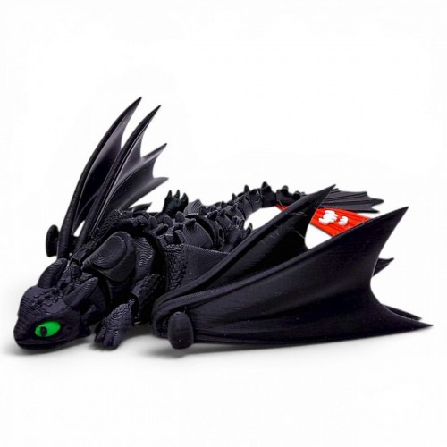 ФІГУРКА 3D HERO DRAGON NIGHT FURY / НІЧНА ЛЮТЬ, 3D ДРУК "17СМ" (OYTOY)