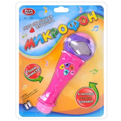 Музыкальная игрушка "Микрофон" (розовый) (Play Smart)