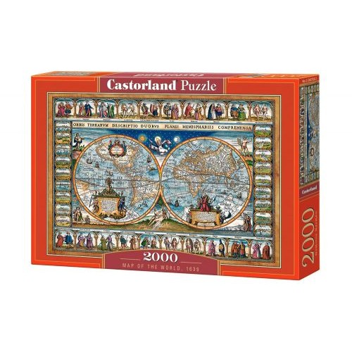Пазлы "Карта мира", 2000 элементов (Castorland)