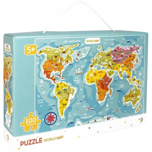 Пазли "Карта світу", 100 елементів (англійська мова) (Dodo)