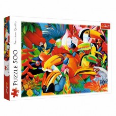 Пазлы "Цветные птички", 500 элементов