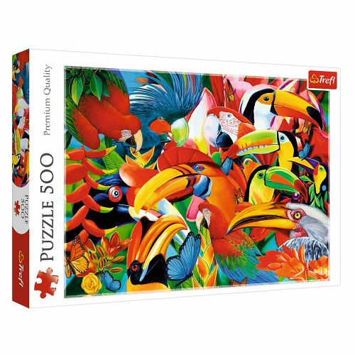 Пазлы "Цветные птички", 500 элементов (Trefl)