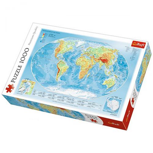 Пазли "Карта Світу", 1000 елементів (Trefl)