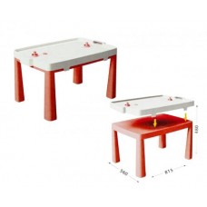 Пластиковый стол с насадкой для аэрохоккея (красный)