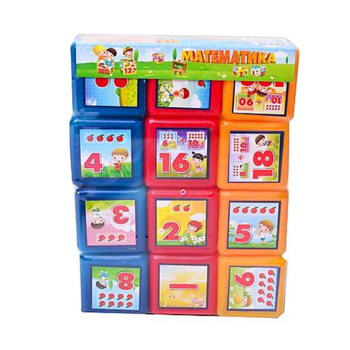 Кубики "Математика" (12 штук) (M.Toys)