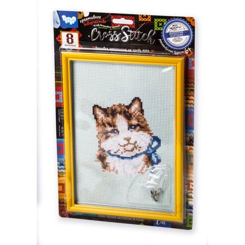 Вышивка крестиком на канве "Cross Stitch: Кошка" (Dankotoys)