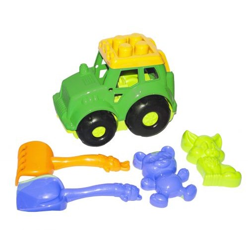 Трактор "Коник №2" з пісочним набором (зелений) (Colorplast)