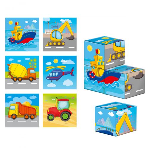 Кубики дерев'яні "Транспорт" (Vladi Toys)