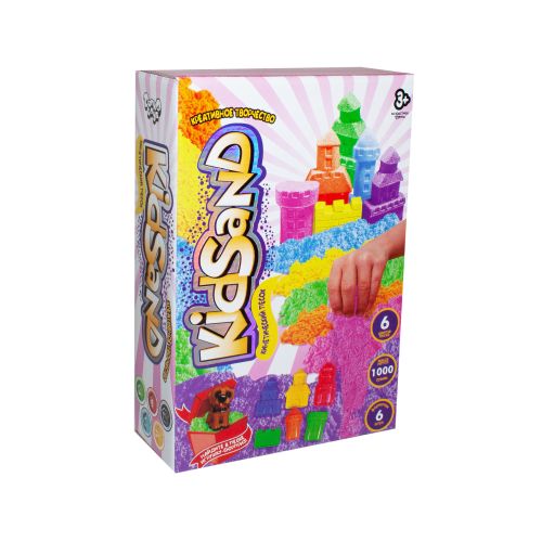 Кинетический песок "KidSand" с формочками, 1000 г (рус) (Dankotoys)