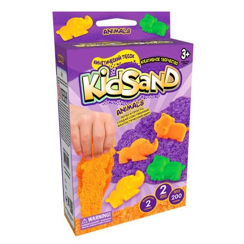 Кинетический песок "KidSand: Техника" с формочками, 200 г (рус) (Dankotoys)