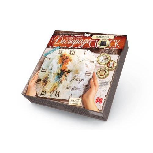 Комплект креативного творчества "Decoupage Clock Чувства", с рамкой (Dankotoys)