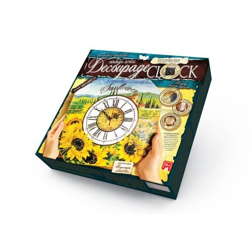 Комплект креативного творчества "Decoupage Clock Ромашки", с рамкой (Dankotoys)