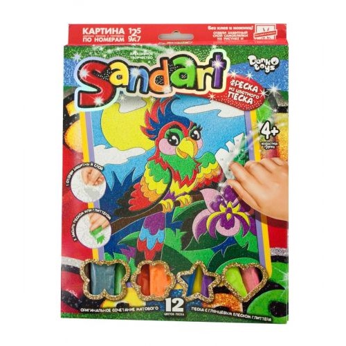 Набор для творчества "Sandart" Попугай SA-01-06 (Dankotoys)