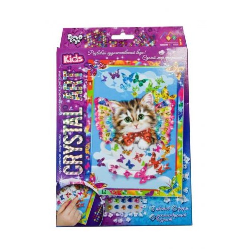 Набір креативної творчості "CRYSTAL ART KIDS: Кошеня" (Dankotoys)