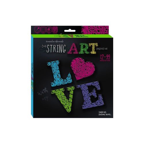 Набір креативної творчості "String Art: Love", STRA-01-03 (укр) (Dankotoys)