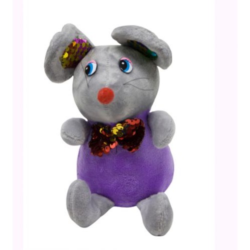 Мышка в блестящем шейном платке (фиолетовая) (MiC)