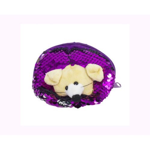 Детский кошелёк с пайетками "Мышка" (фиолетовый) (MiC)