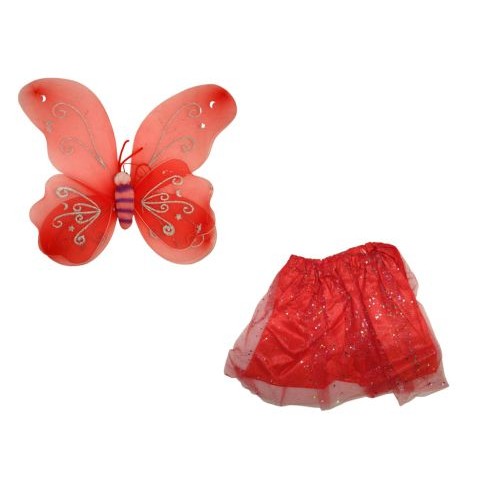 Карнавальный костюм "Бабочка с большими крыльями" (красный) (MiC)
