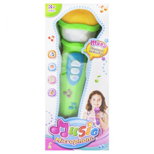 Микрофон музыкальный со светом (зеленый) (YG Toys)