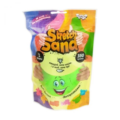 Кінетичний пісок "Stretch Sand" укр 350 г салатовий (Dankotoys)