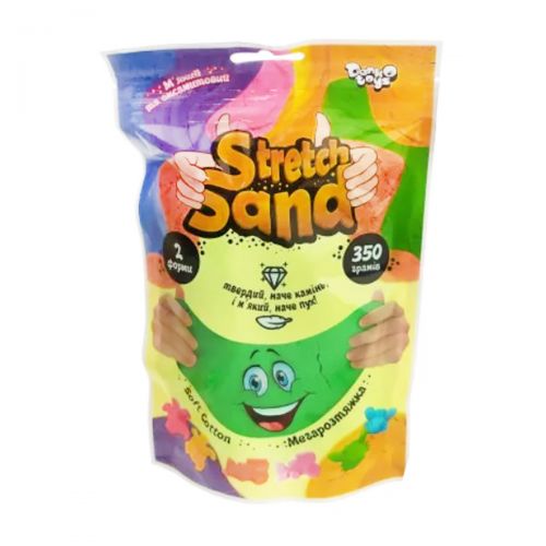 Кінетичний пісок "Stretch Sand" укр 350 г зелений (Dankotoys)