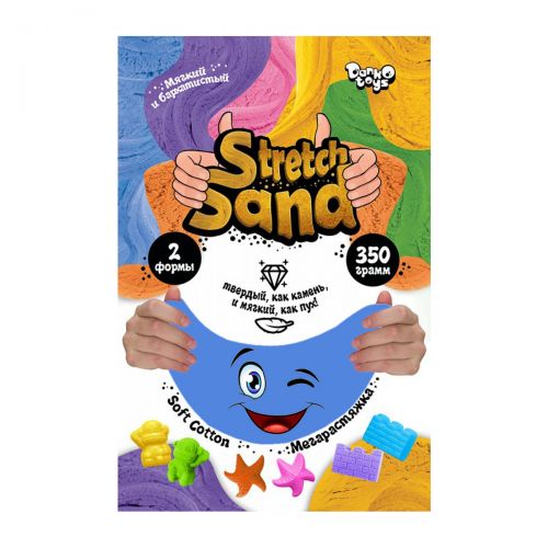Кінетичний пісок "Stretch Sand" рус 350 г синій (Dankotoys)