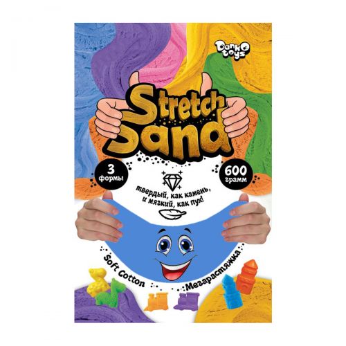 Кинетический песок Stretch Sand синий (Dankotoys)