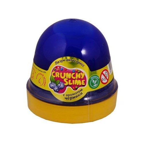 Лизун-антистресс "Crunchy Slime: Черника" 120 г (MiC)