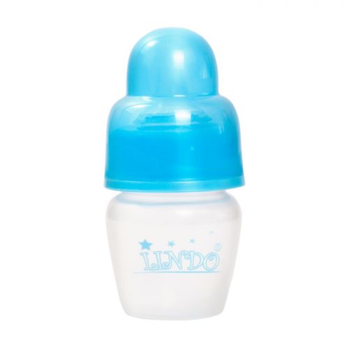 Бутылочка для кормления, 40 мл, 0 месяцев, синий (Lindo)